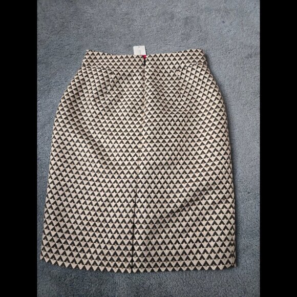 Banana Republic Pencil Skirt Metallic Gold Geometric  Size 0 NWT - Picture 2 of 10